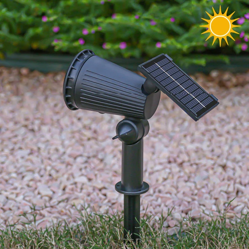 Solar Outdoor Lights Waterproof IP65 9 LED Solar Landscape Spot Lights Brightness Adjustable Yard Trees Garden Decoration Lamp