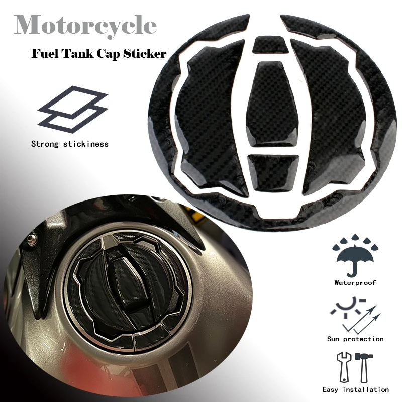 

Tank Pad Sticker For KAWASAKI Ninja400 Ninja650 Z400 Z650 Z900 Motorcycle 3D Carbon Fiber Fuel Tankpad Gasoline Cap Decals Cover