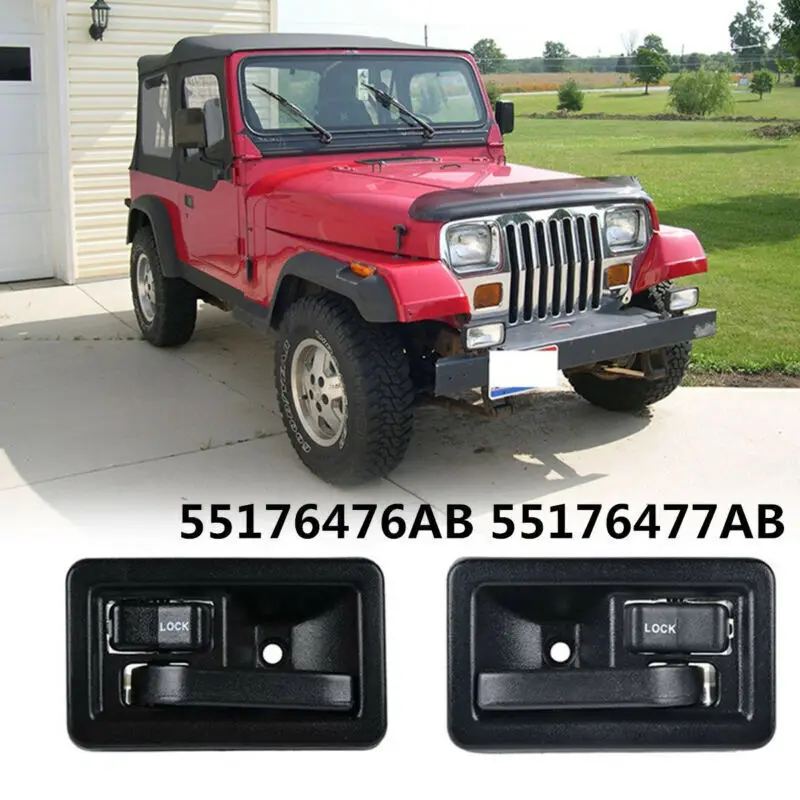 

2X LH & RH Inner Inside Interior Door Handles Fit for 1987-2004 Jeep Wrangler 55176477AB,55176476AB