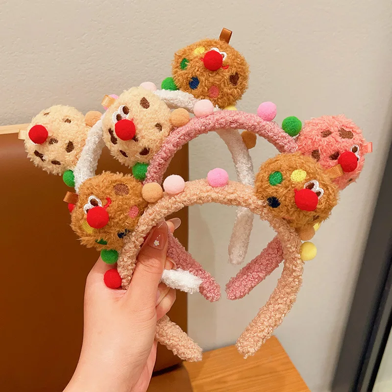 طوق شعر للخريف والشتاء، طوق رأس كرتوني جميل، شعر ضغط لا يؤذي بطاقة الشعر، إكسسوارات الشعر