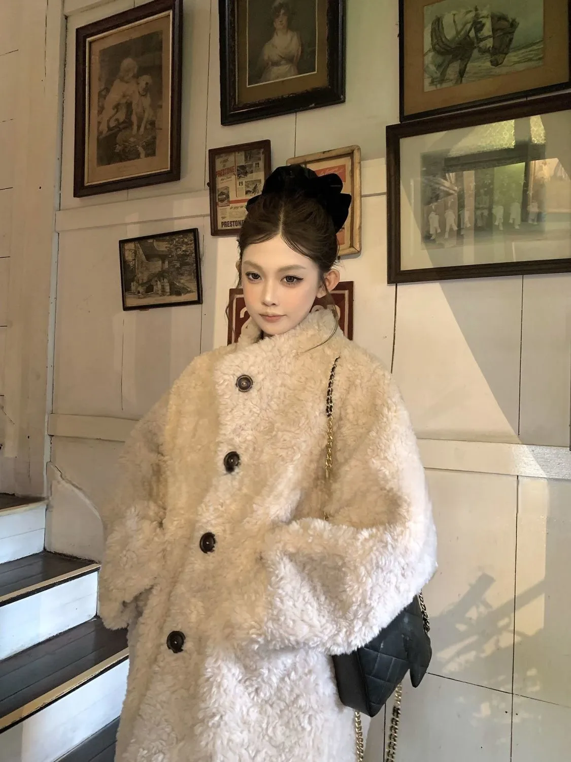 

Женская удлиненная куртка из овечьей шерсти в стиле карго с множеством карманов, практичная, функциональная, для активного отдыха, путешествий, походов, кемпинга