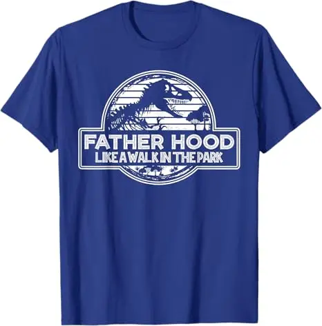 Vaterschaft ist wie ein Spaziergang im Park Retro Dinosaurier Papa T-Shirt Y2k Herrenmode Vatertag Ehemann Papa Geschenk Neuheit T-Shirt Tops – Detail 4
