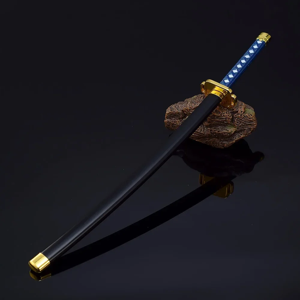 26 centimetri Candeggina Spada Aizen Sousuke Kyoka Suigetsu Arma Modello In Metallo Katana Artigianato Portachiavi Samurai Cosplay prop Giocattoli Regalo