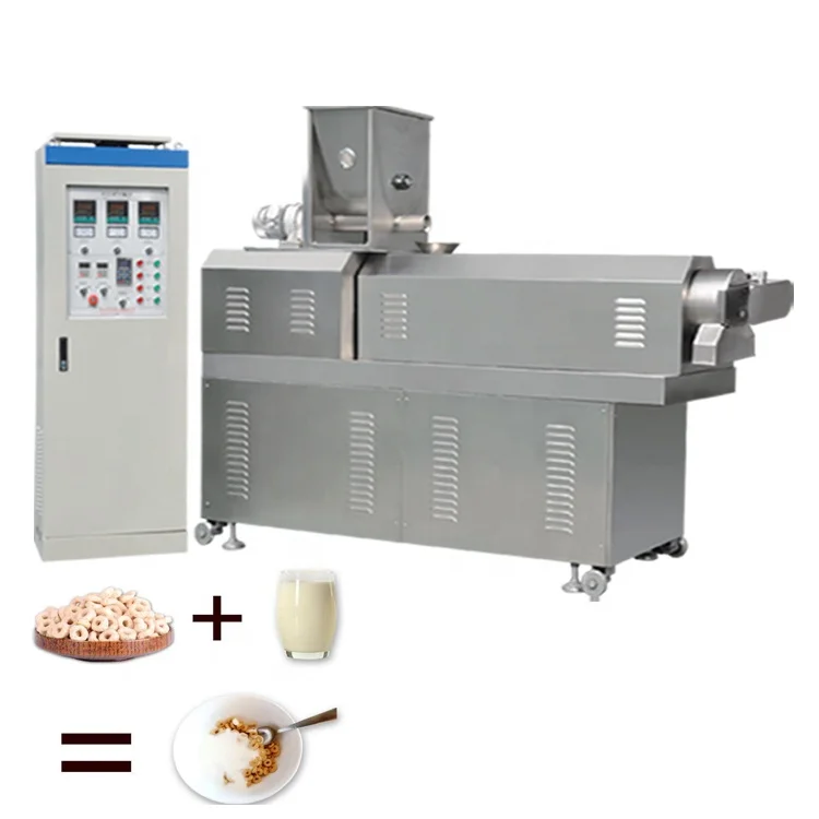 Breakfast Cereal Crispy Food Production Line Star-shaped Cereal Oatmeal Baking Oven Snack Production Line 100-800kg/h Capacity