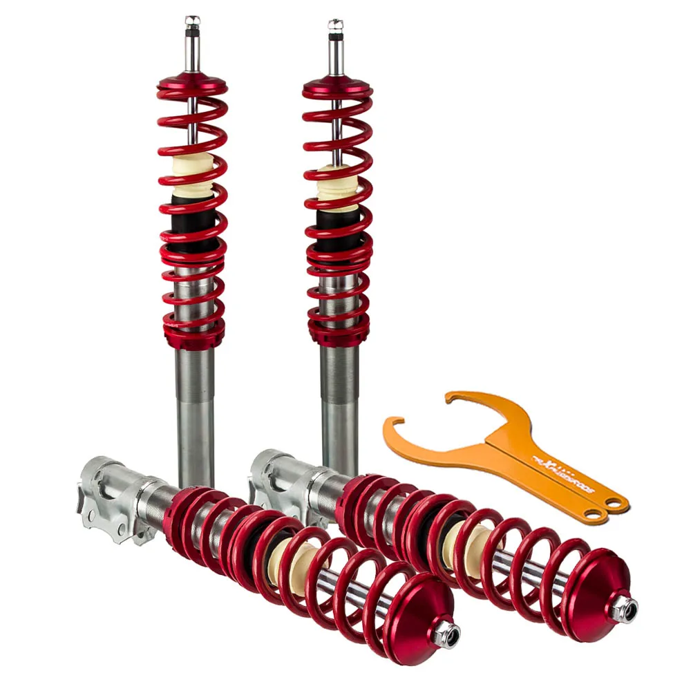 4PCS Suspension Coilovers Absorber for Volkswagen VW Golf MK2 MK3 Vento Corrado Height Adjsutable Coilovers