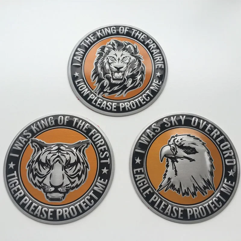 General Motors Decorative Stickers Captain America Metal Badge Tiger Head Lion Head Eagle Badge Car Logo Body Stickers