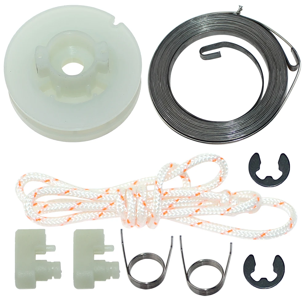 

er Pulley & Spring, Rope For Husqvarna 123,223,322,323,325,326,327,Jonsered BC2125,GC2125,GC2125C,GR2126D,GR2126L,GT2125,GT2125L