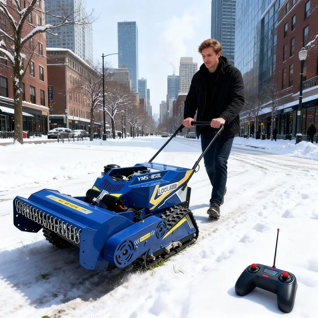 

Customized 800-1000mm Cutting Width Flail Lawn Mower - Remote Control Crawler Robot for Ladder Farm Weeding Work