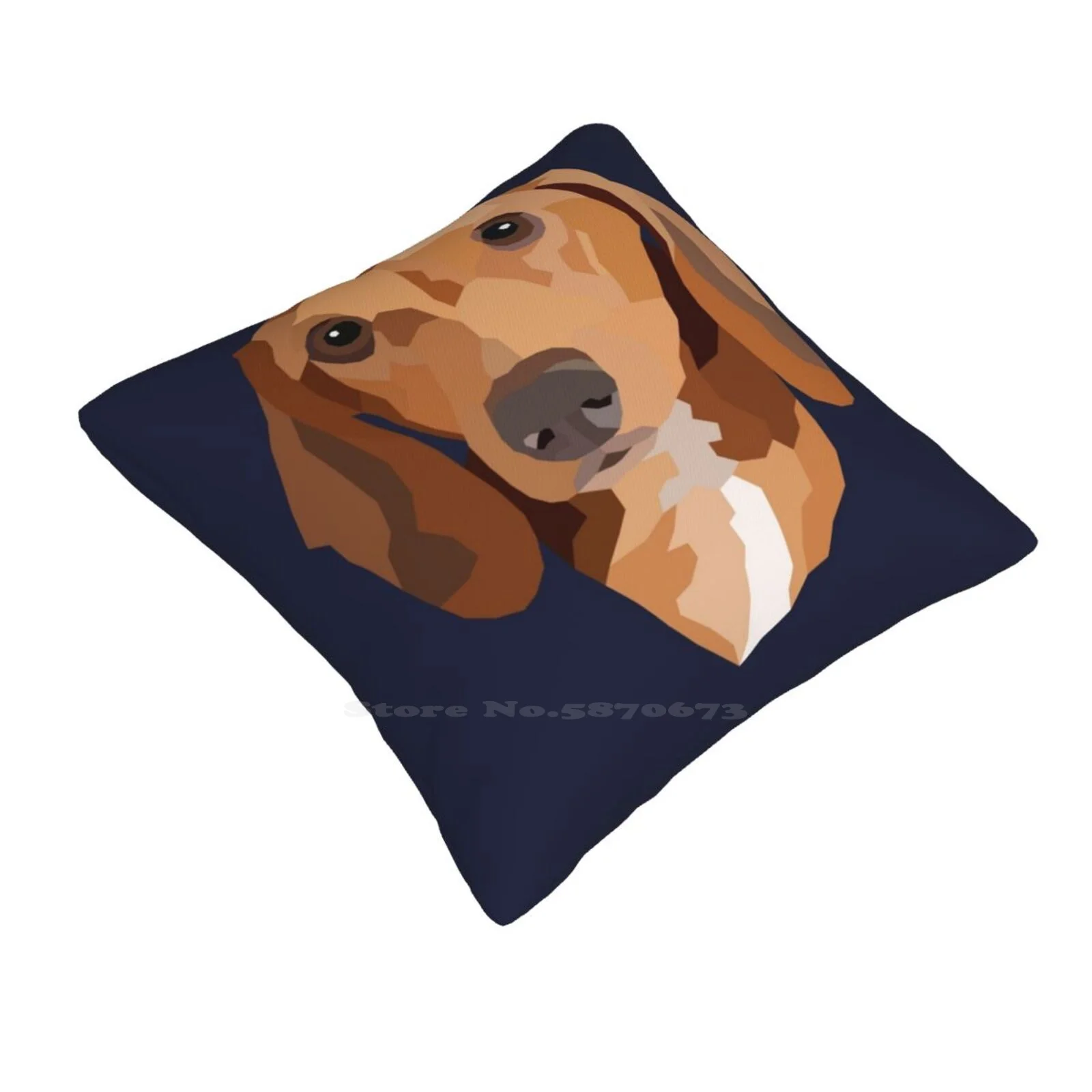 I Love My Dachshund Soft Comfortable Pillowcase Fart Dog Dachshund Brown Portrait