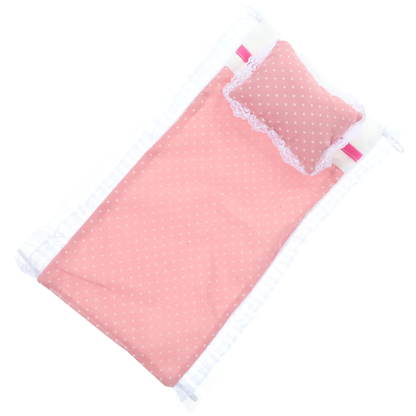 

Pink Sheet Pillow Quilt Accessories Set Supple Bedding Mini Bedroom Decors House Decoration Cotton