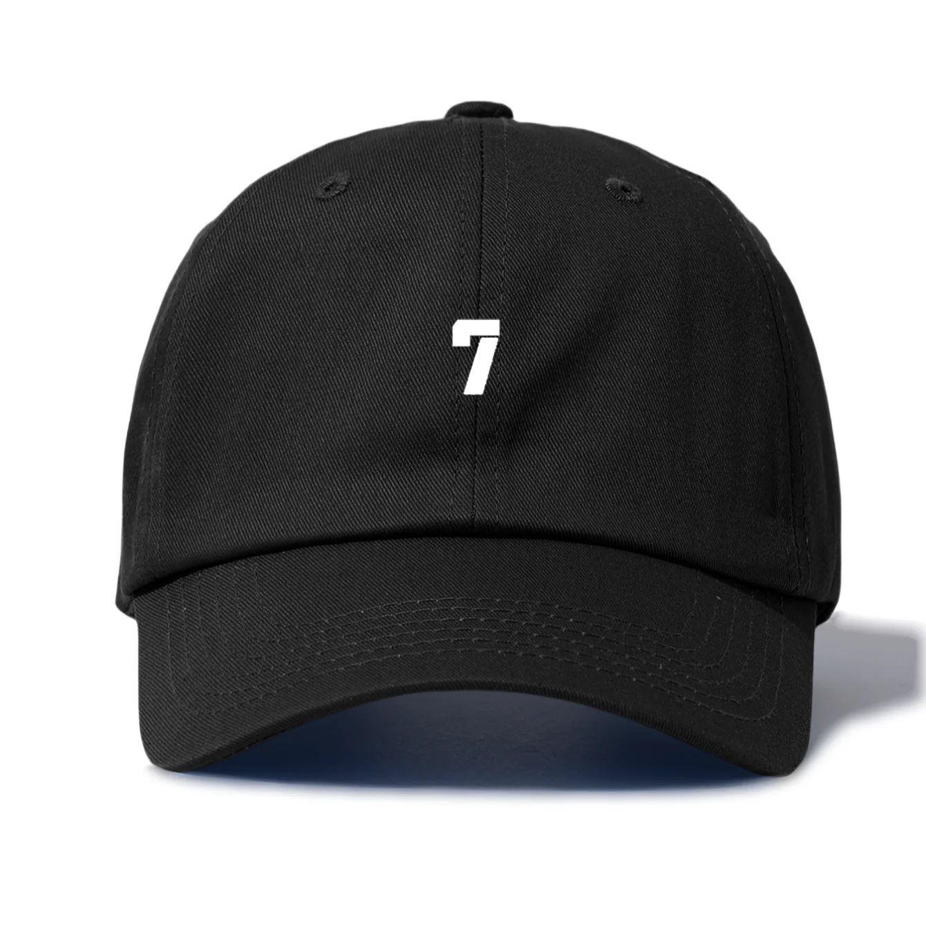 Unisex Minimalist Number 7 Print Baseball Cap Classic Retro Dad Hat Available in Multiple Retro Colors Outdoor Sun Hat
