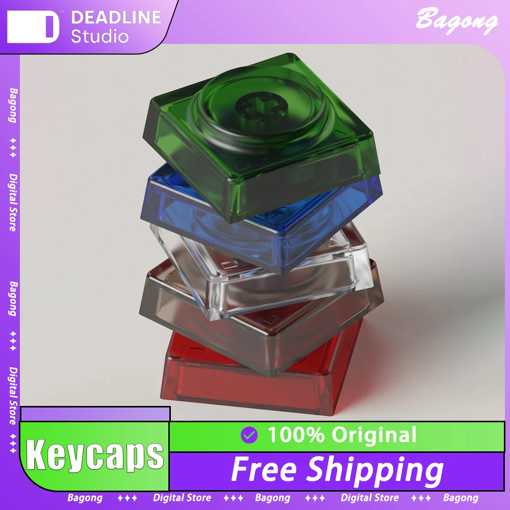 

DEADLINE DOYS Toy Keycaps Set Transparent Frosted Building Block Keyboard Caps For Mechanical Keyboard Custom PC Gamer