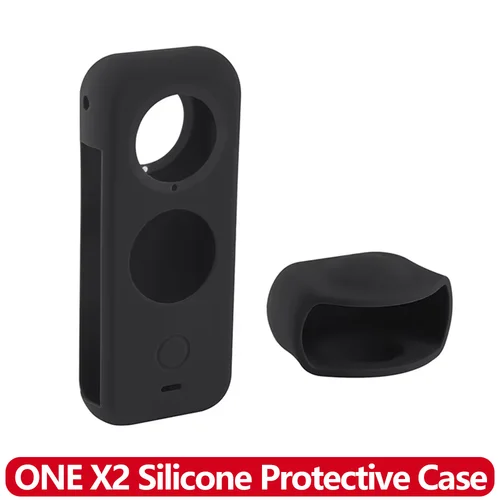Imagen 1 del producto Funda protectora de silicona ONE X2, resistente al agua, a prueba de polvo, a prueba de caídas, funda protectora para tapa de lente para cámara insta360 ONE X2