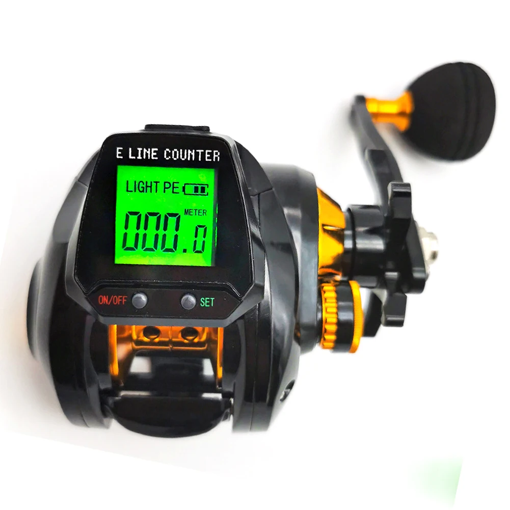 6.3:1 Digital Fishing Baitcasting Reel With Accurate Line Counter Baitcasting Fishing Reel With LED Display Fishing Tackles