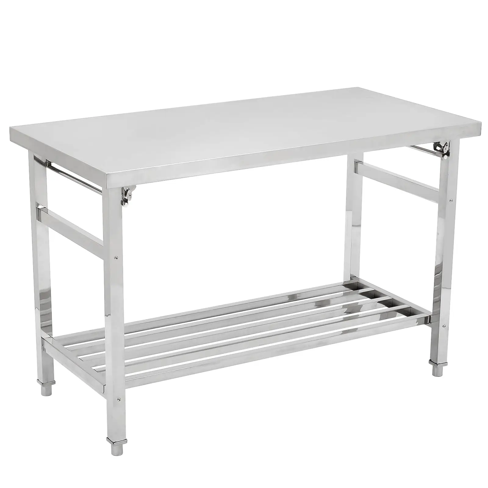 Stainless Steel Table for Prep & Work 24x48 Inches, NSF Commercial Heavy Duty Prep Table with Adjustable Under Shelf, 500