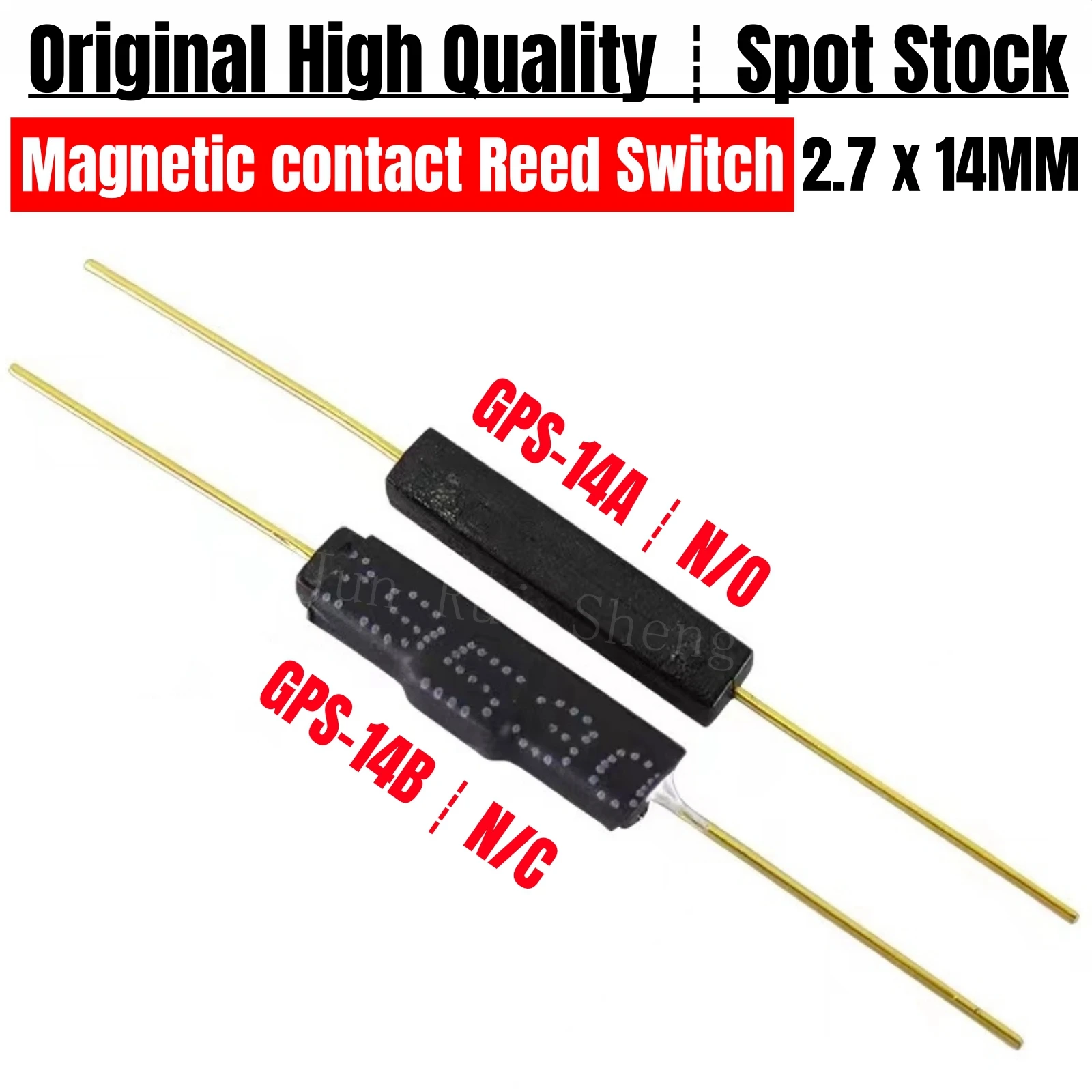 5PCS Plastic Reed Switch GPS-14A GPS-14B Normally Open/Closed NO NC 2.7*14MM 10W 150V Magnetic contact Switch Induction Sensor