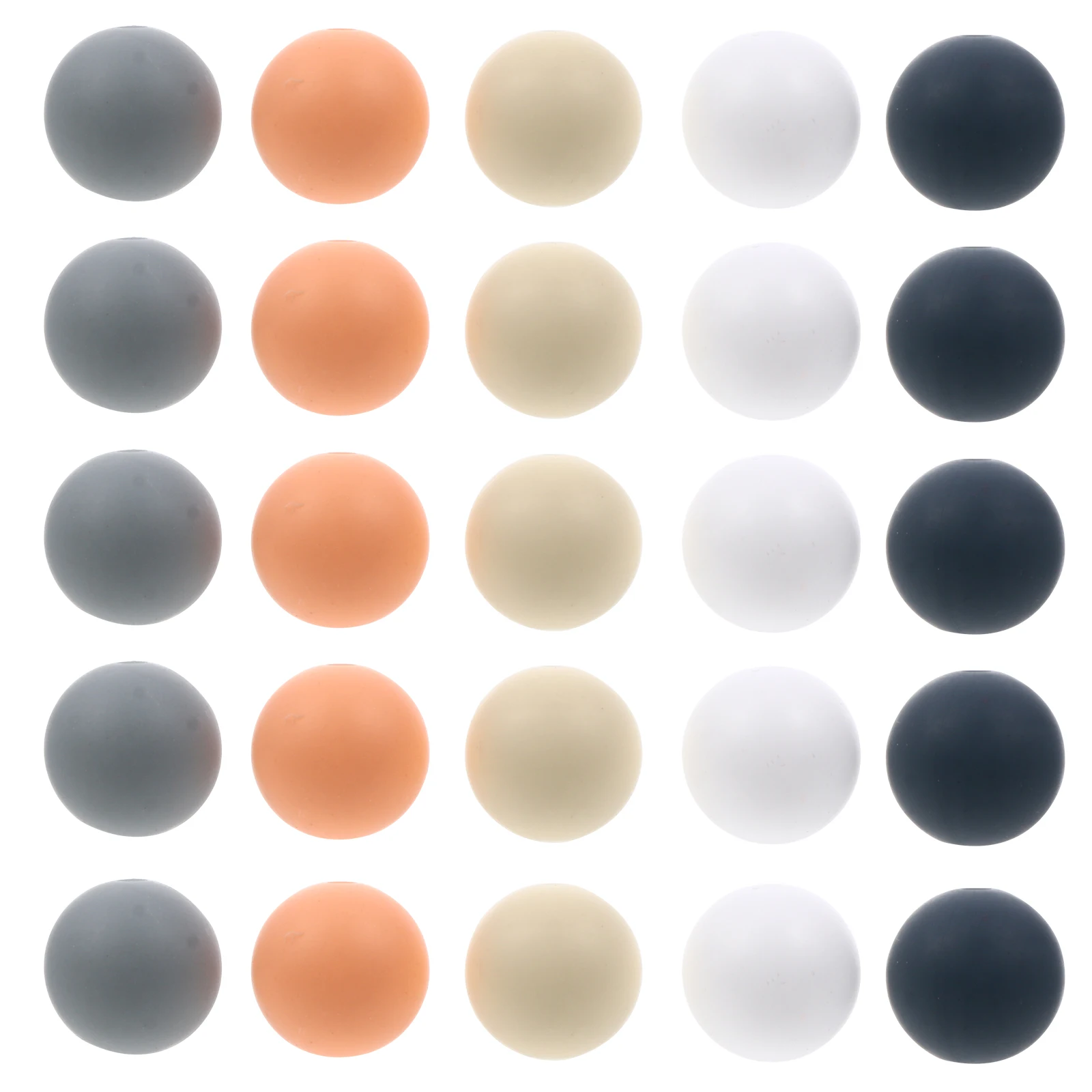 

50pcs Silicone Diy Teething Beads Silicone Beads Baby Chew Bracelet Chain Food Grade Durable DIY Pacifier Necklace