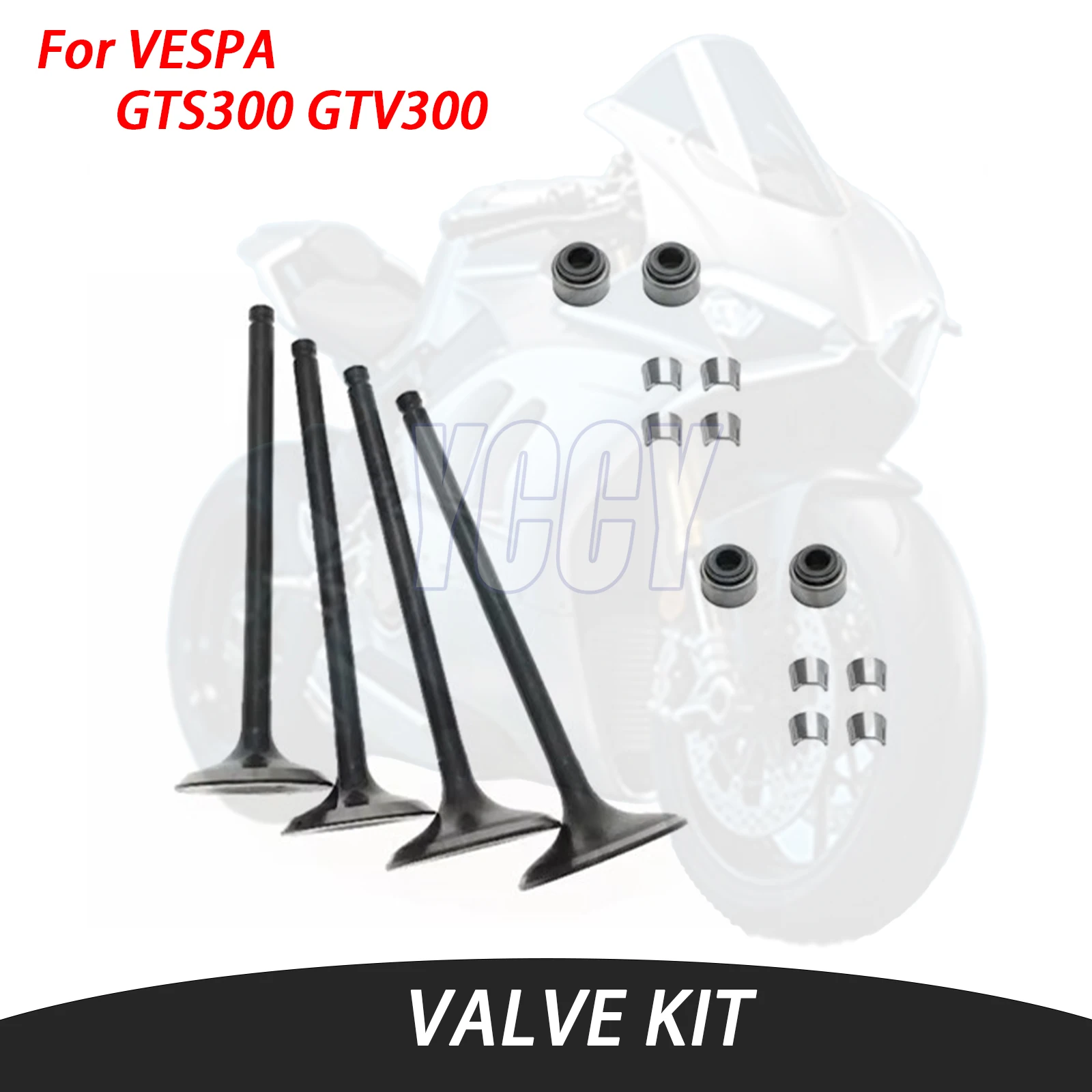 

Клапаны впуска и выпуска воздуха, сальники и стопорные пластины для мотоциклов PIAGGIO VESPA GTS300 GTV300 HPE 300 ABS ASR MP3 300 GTS GTV