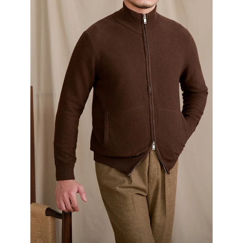 

Mr. Lu San, осенне-зимний британский облегающий шерстяной вязаный кардиган, теплая повседневная куртка в итальянском стиле ретро, модная мужская куртка