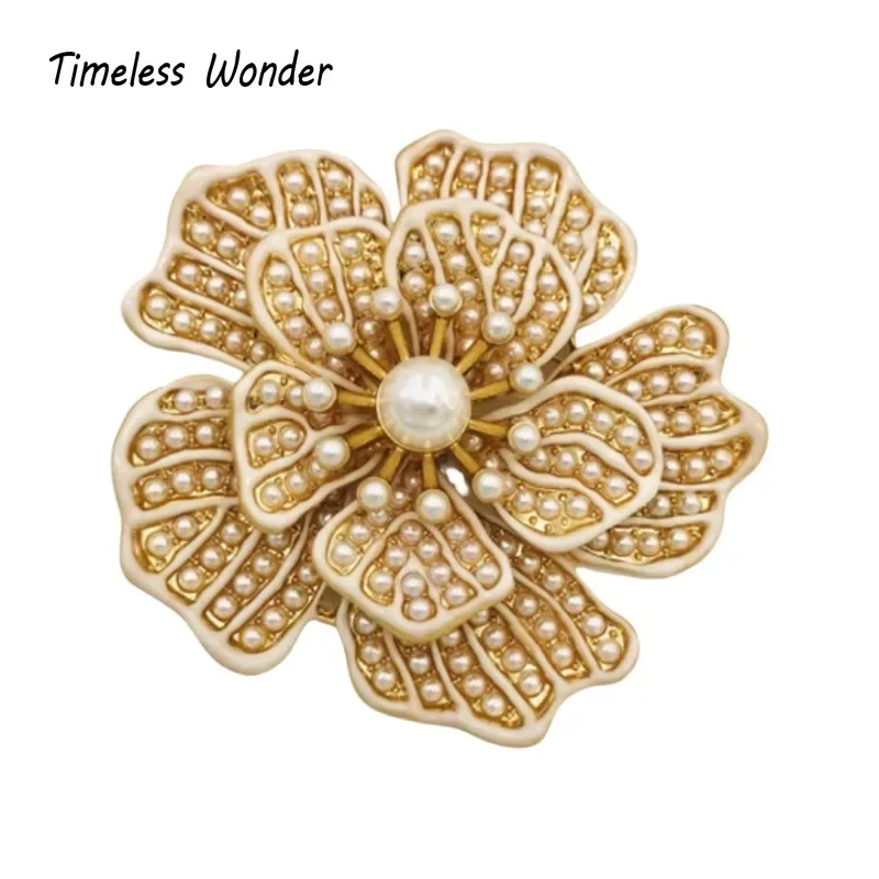 

Timeless Wonder Fancy Zirconia Geo Floral Brooch Pins for Women Designer Jewelry Goth Runway Luxury Brand Vintage Top Rare 5111