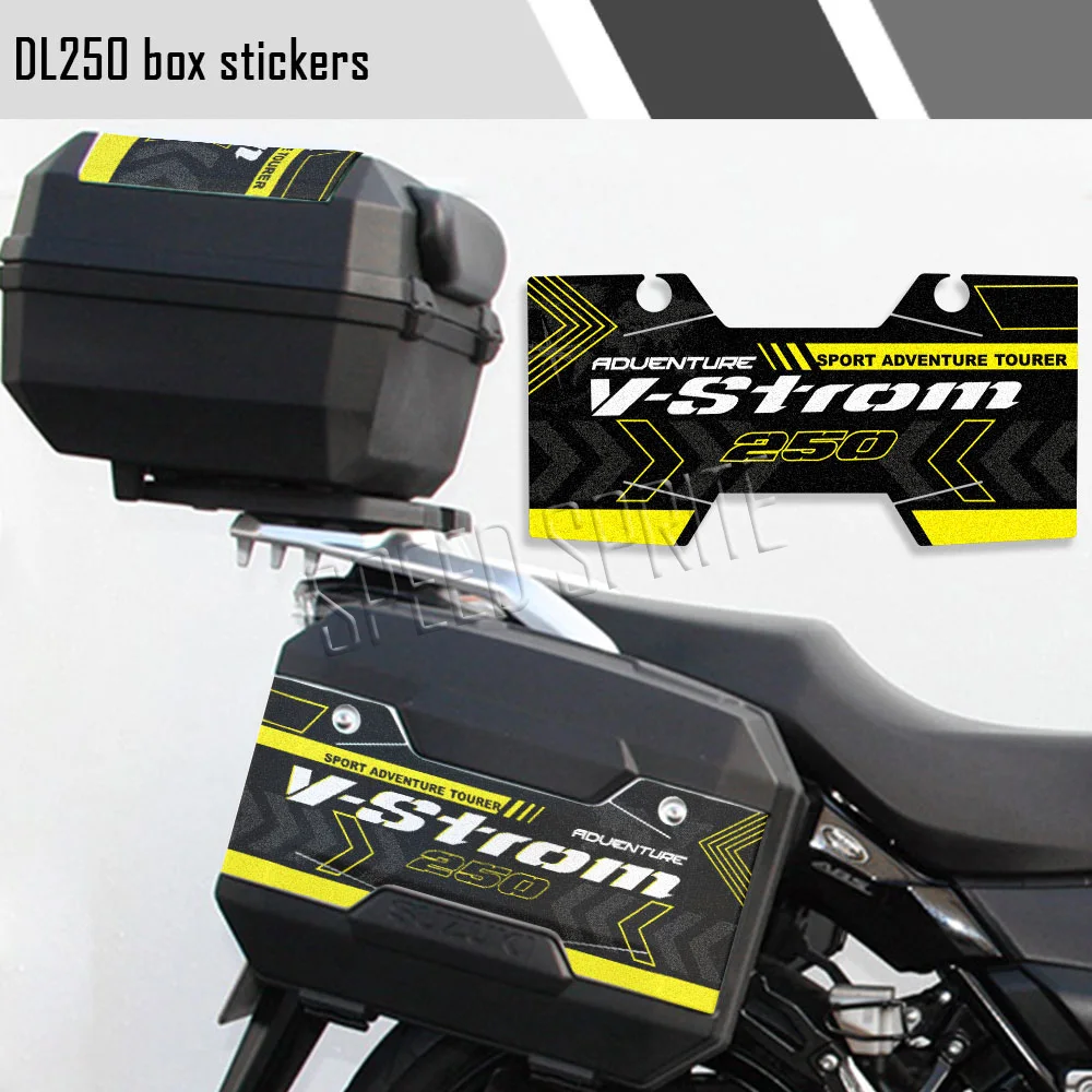 Motorcycle side box decal waterproof cover box sticker Protect 3M Accessories For Suzuki VSTROM DL250 V-Strom250