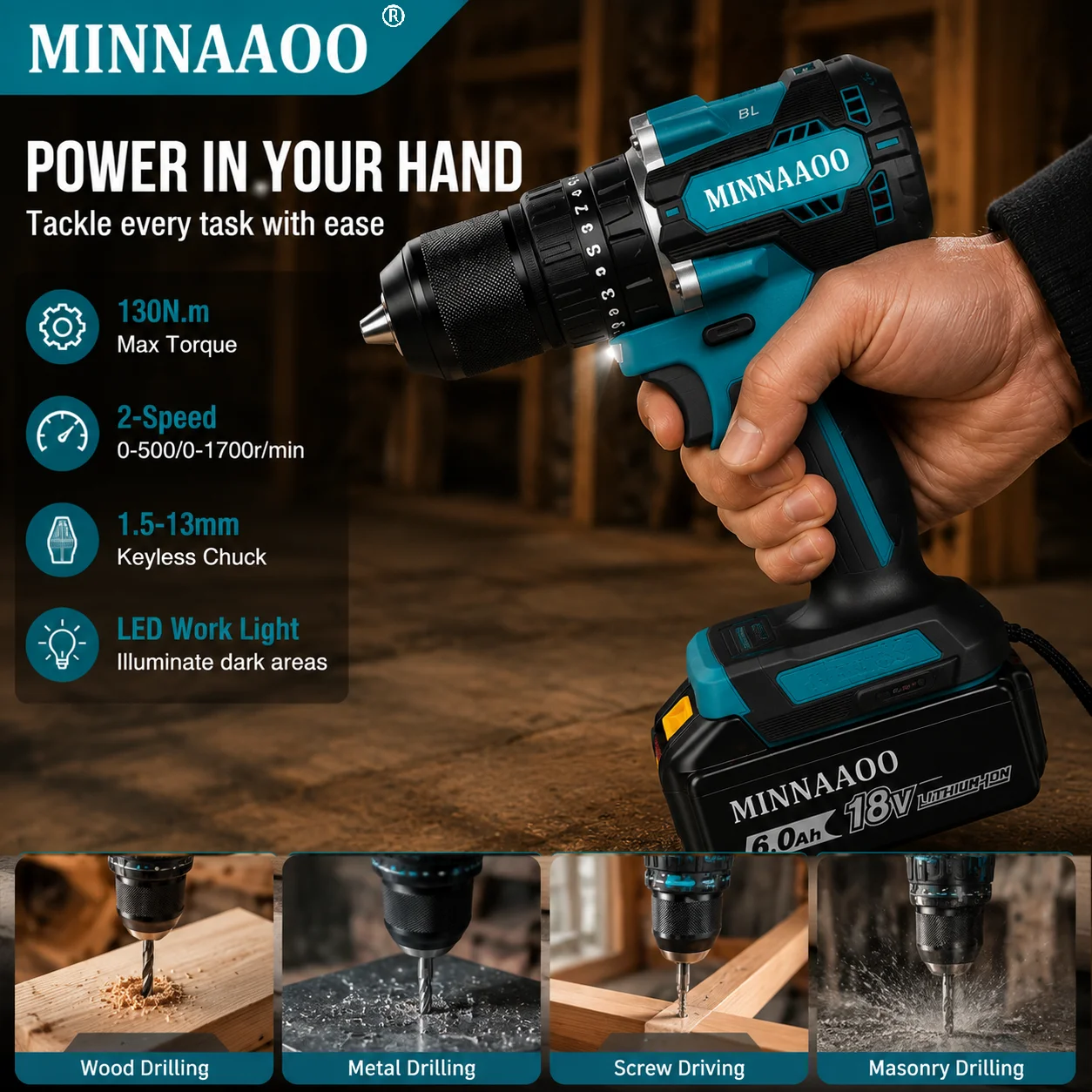 Geeignet für den bürstenlosen – Brushless Cordless Electric Drill 18V Bewertung und Preis