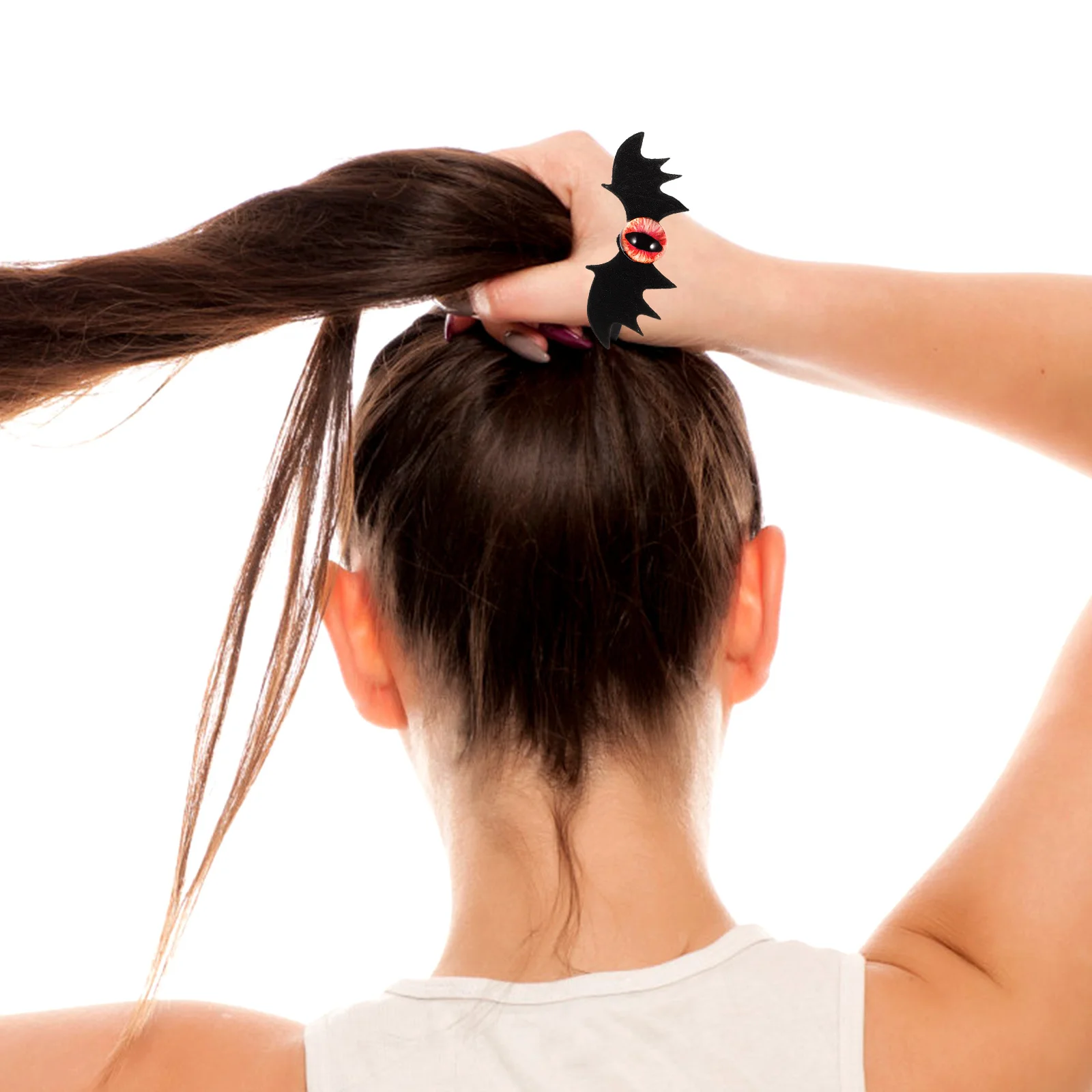 

4Pcs Bat Wing Evil Eye Hair Tie Gothic Style Party Hair Rings Stylish Cool Scrunchies Halloween Festival Cool Scrunchies