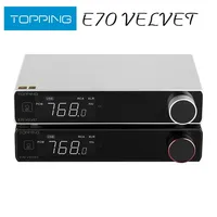 TOPPING E70 VELVET AK4499EX Decoder XU316 DSD512 PCM768kHz Bluetooth 5.1 LDAC 24Bit/96kHz with Remote Control E70V DAC