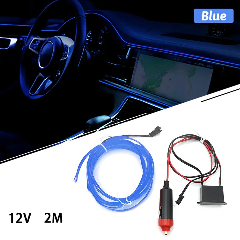 

2M Car Interior Led Strip Light Neon EL Wiring Decorative Lamp For BMW X1 E84 F48 IX1 U11 X2 F39 X4 G26 F02 F98 Auto Light