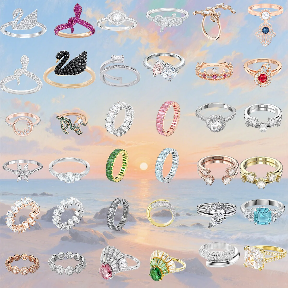 

2025 Summer New Ring SW Luxury Design Unique Design Versatile Fashion Jewelry Classic Generous Suitable for Giving To Friends