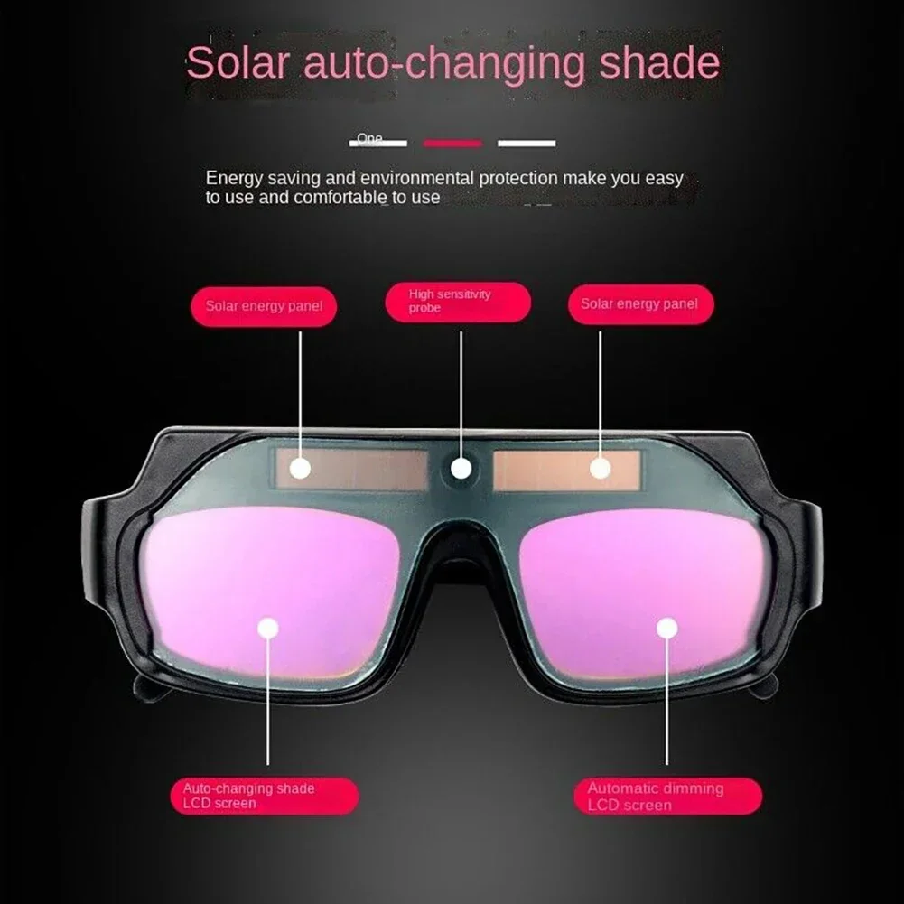 Imagem -02 - Cinta de Vidro para Soldador Óculos de Soldagem Luz Escurecimento Automático Novos Olhos Confortáveis Soldagem de Argônio de Alta Qualidade