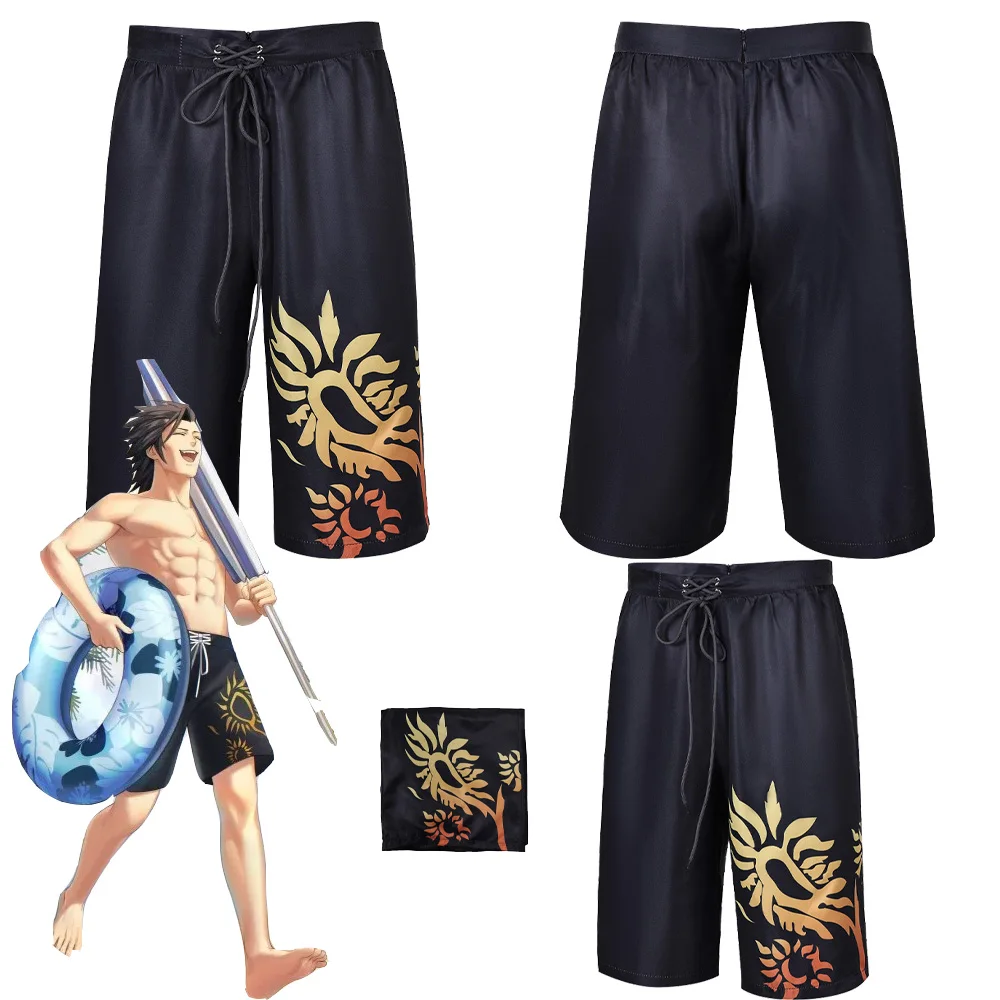 Zack Fair Cosplay Kostuum Strand Shorts Game Finale Cosplay Fantasy Rollenbroek Mannen Volwassen Outfits Halloween Carnaval Feestpak