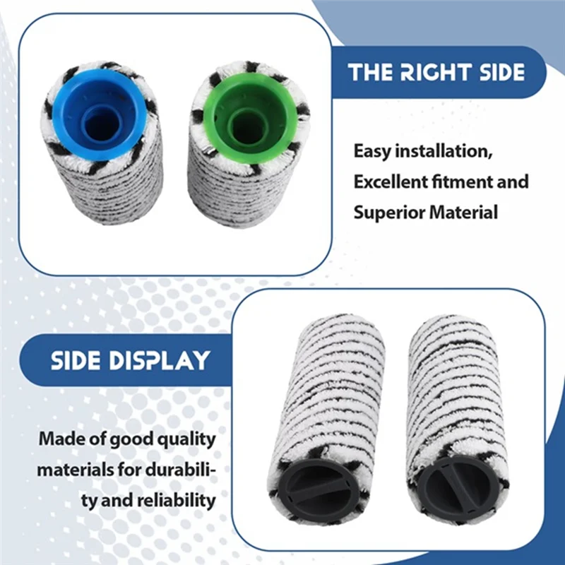 A86I-4PCS Forkarcher FC3 FC5 FC7 FC3D مجموعة أسطوانة متعددة الأسطح ستوكات قابل للغسل فرشاة دوارة ملحقات المكنسة الكهربائية