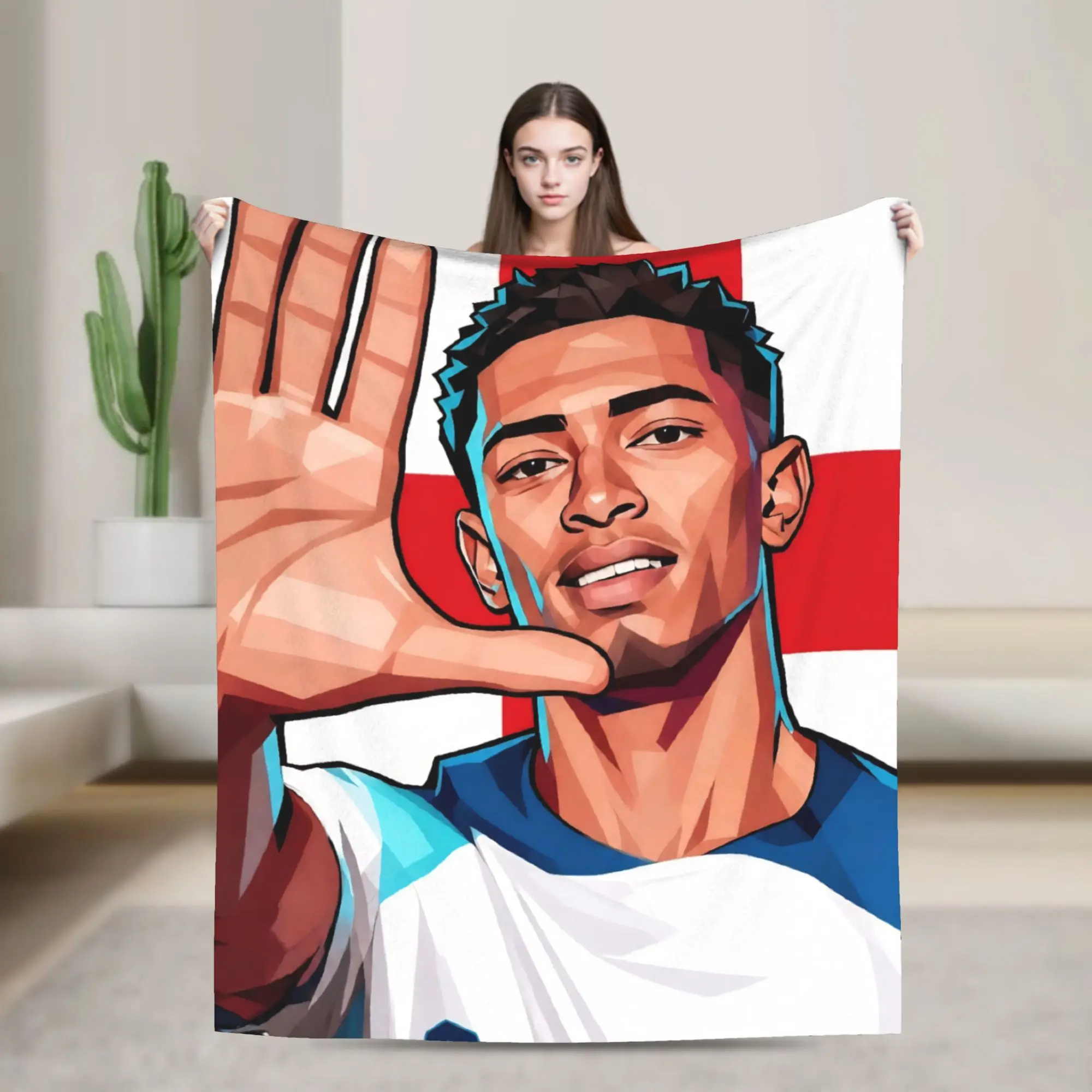 22 England Football Stars Soccer Player Wool Blankets  Funny Throw Blanket for Bed Sofa Couch 150*125cm Bedspreads