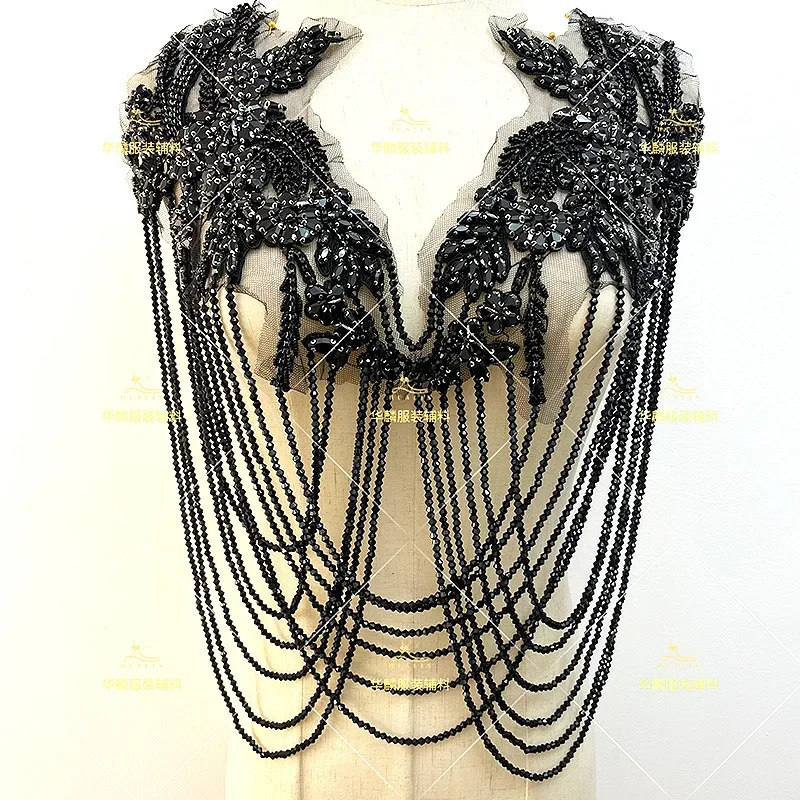 اليدوية الدانتيل شرابة حبة لاصق الزهور 28 ألوان فستان الزفاف ثوب مسائي تظهر زي الكتف اكسسوارات الديكور #2