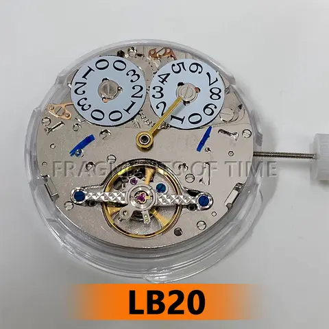 새로운 상하이 다기능 자동 기계식 무브먼트 LB20 무브먼트 12시 달력 5핀 무브먼트