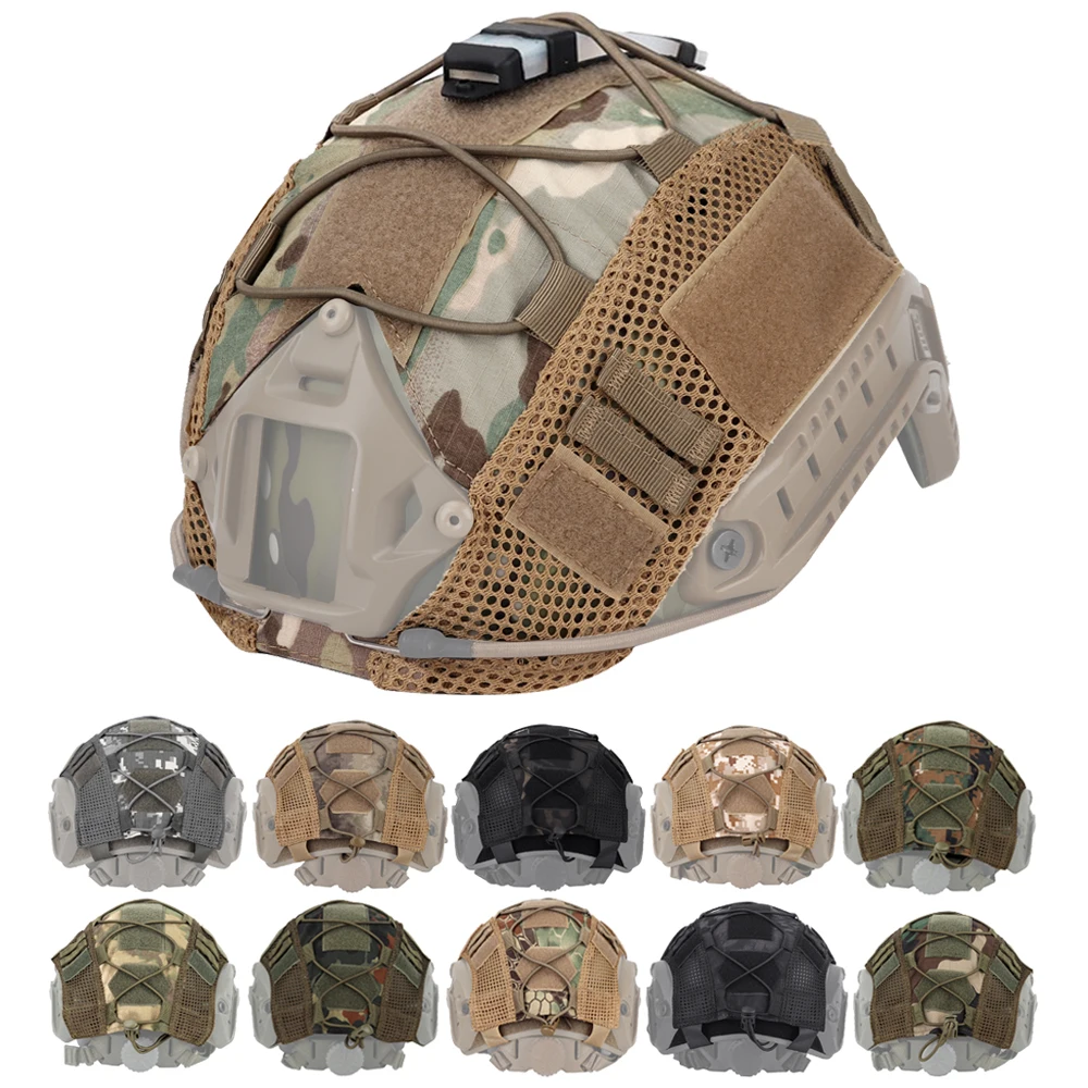 

Tactical Helmet Cover for Fast MH PJ BJ OPS-Core Helmet Airsoft Paintball Helmet Cover Multicam with Elastic Cord