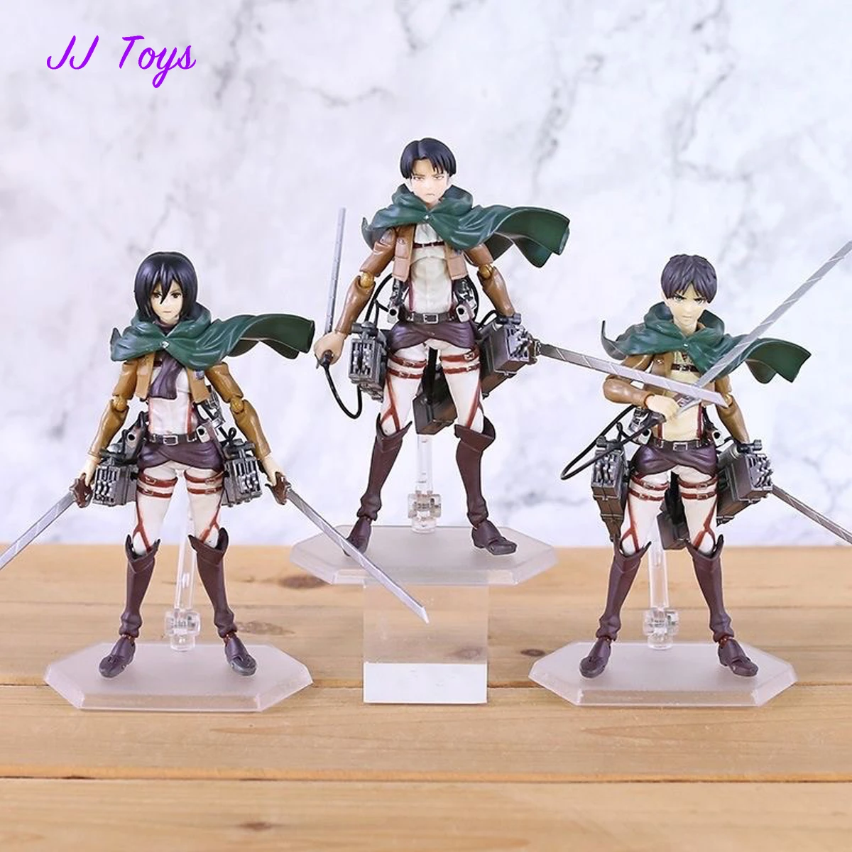 15cm Attack on Titan Anime Figures Eren Mikasa And Levi Action Figure Statue Model Doll Collection Toys Gifts