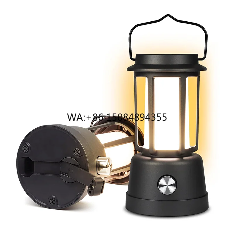 Outdoor Hiking Camping Classic IP54 Waterproof 6500K Solar Portable Hanging Lamp & Lantern