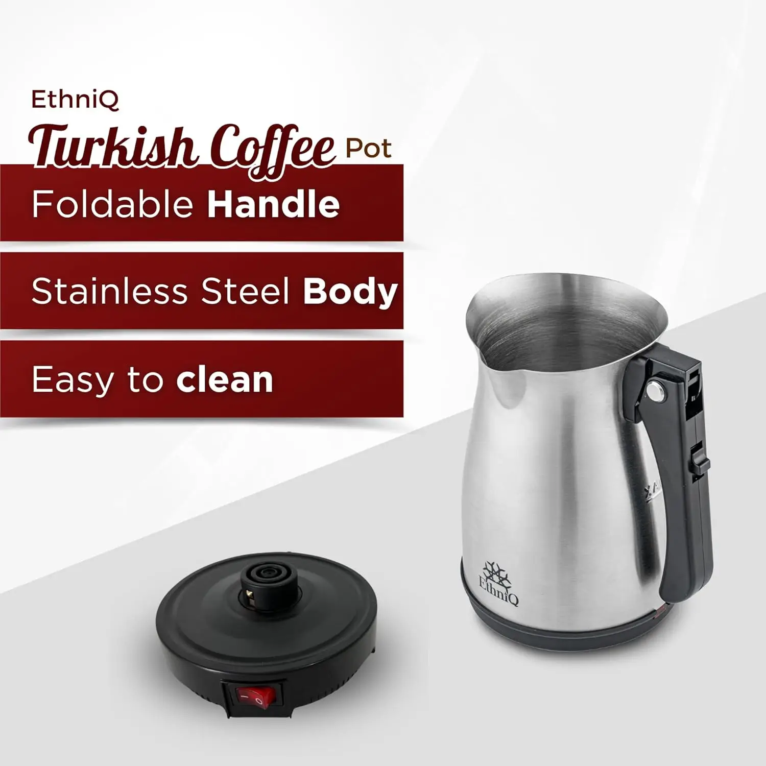 Turkish Coffee Pot - Stainless Steel, 120V, 1 to 4 Cup Capacity, Fast Brewing, Delicious Cup of Turkish, Arabic & Greek Coffe - view 4