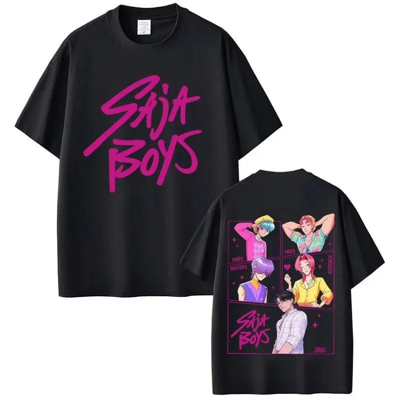 KPop Demon Hunters película Saja niños camisetas hombres mujeres Camiseta de algodón de alta calidad moda Hip Hop Harajuku camisetas de manga corta