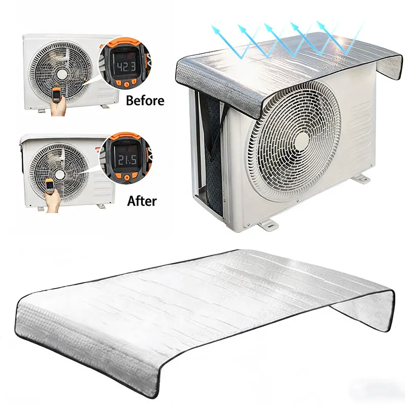 45x95CM Air Conditioning Cover Outdoor Sun Rainproof Anti-Dust Anti-Snow Cleaning Cover Home Air Conditioner Keep Cleaning Tool