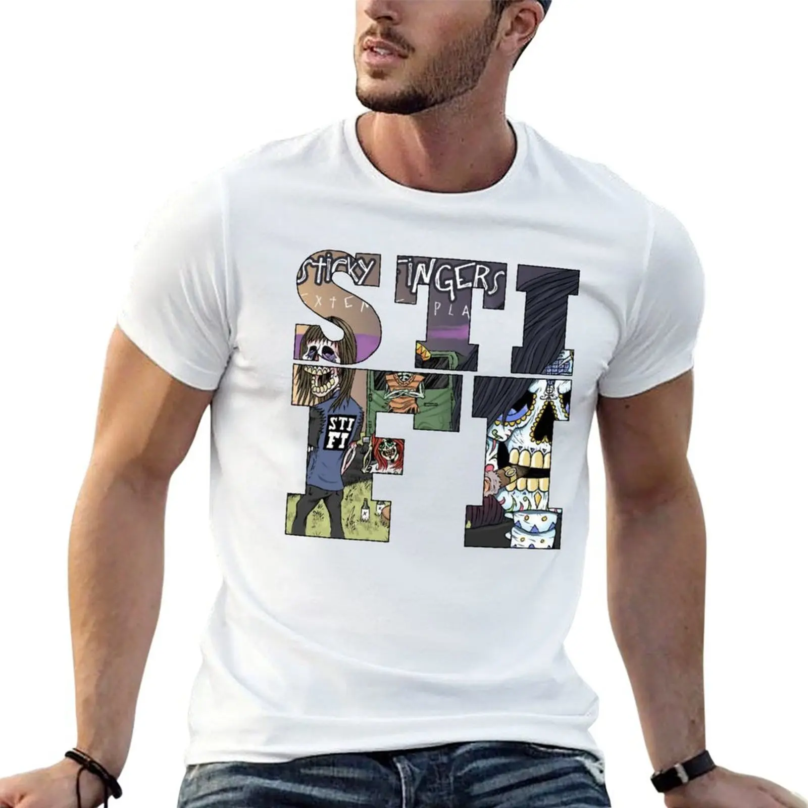 

STICKY FINGERS T-Shirt t shirts for man pack cotton t shirt man plain T-Shirt