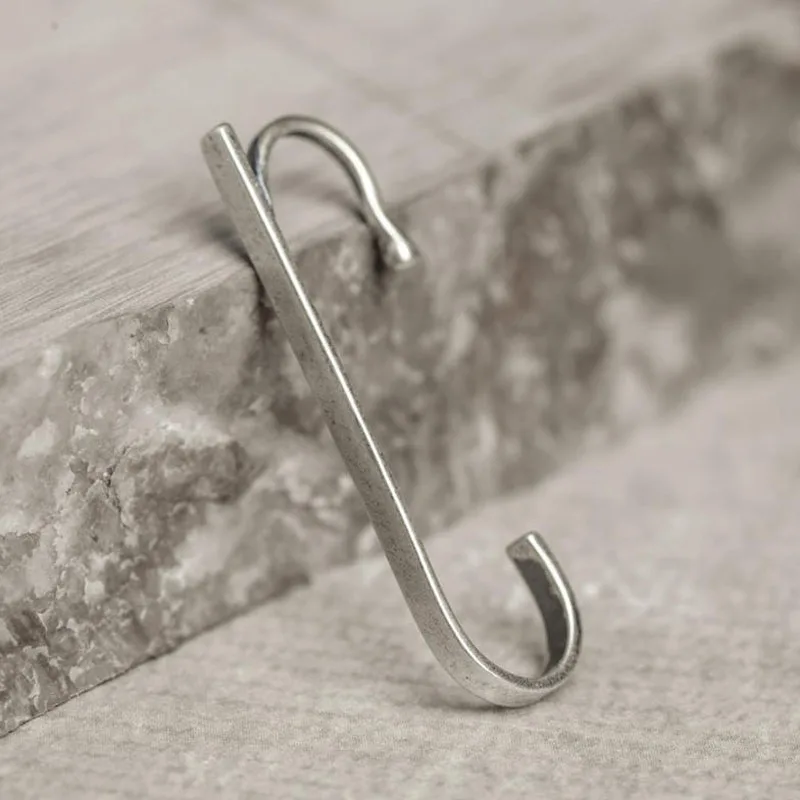 

Simple Long Ear Clip Real 925 Sterling Silver Earring No Piercing Cuff Ear Clip Earrings Gothic Punk Rock Jewelry Allergy Free