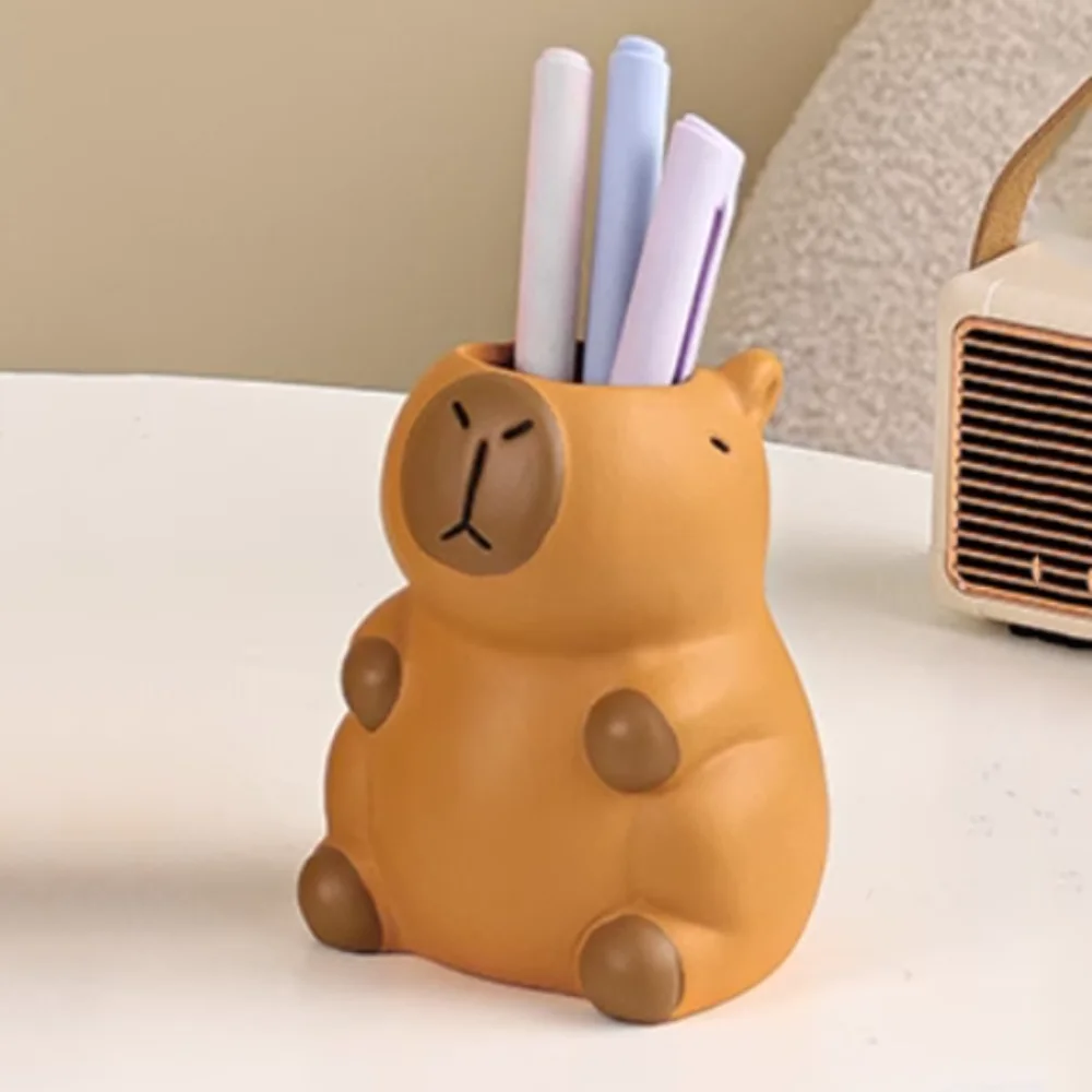 Ornament Capybara Pen Holder Interesting Multi-functional Capybara Pencil Storage Box Tabletop Storage Cartoon