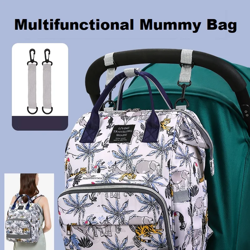 Bolsas de pañales para mamá, bolsa colgante multifunción para cochecito de bebé, mochilas de pañales de gran capacidad para madre, prácticas bolsas