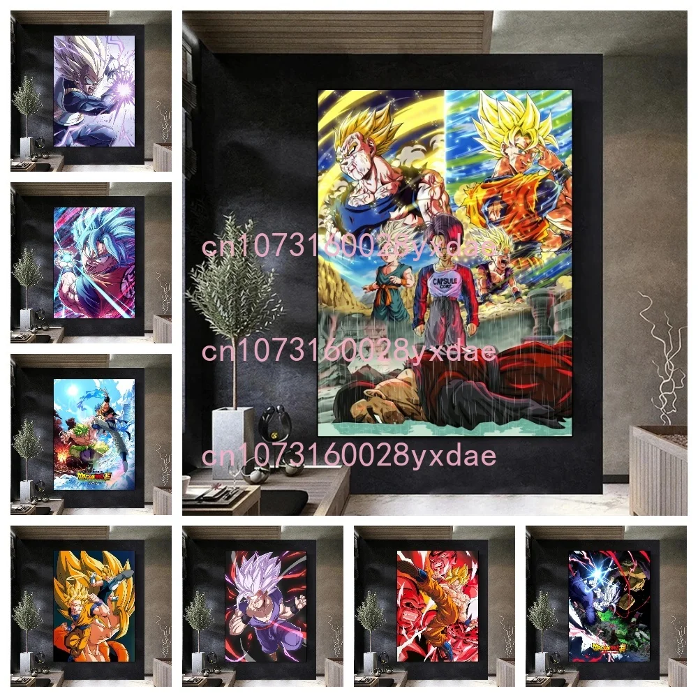 

Classics Cartoon Anime Canvas Painting Dragon Ball Z Saiyan Goku Posters Print Mural Pictures Boy Room Home Wall Art Decor Gifts