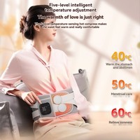 LITE-Cordless Heating Pad With Massager For Back Pain Relief Cramps With 3 Heat&Timer 3 Vibration Back Lumbar Support Belt