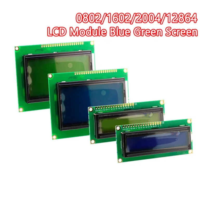 LCD Module Blue Green Screen 12864 LCD Character Display with Backlight ST7920 Parallel Port LCD12864 For Arduino