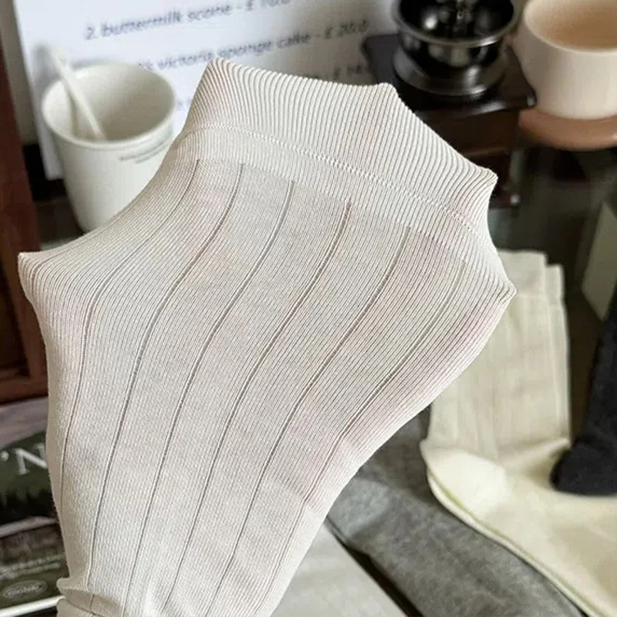 

5 Pairs Stacking socks for children in summer, pure cotton mid tube socks, Korean college style boneless socks